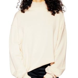 Top Shop Oversized Mock Neck Sweatshirt US 8